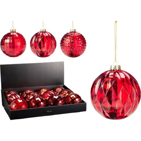 SFERA VETRO ROSSO PENDENTE D.10 3 ASSORTITI